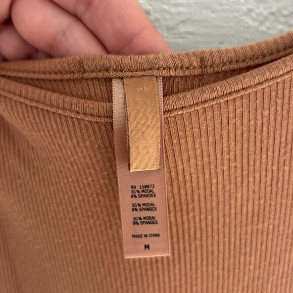 Skims Soft Lounge Long Slip Dress Size M Camel - Picture 5 of 5